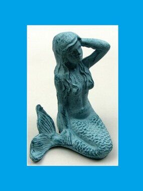 Cast Iron Medium Mermaid 7 1/2 tall (Perfect for Pool Side) 04444